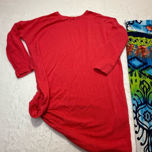 Pomelo Vibrant Peach, Blue and Green Patterned Outfit - Picture 5 of 10